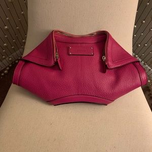 Alexander McQueen Mantra Leather Pink Clutch Bag